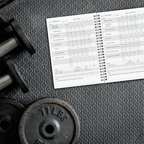 Vista 6 de The Gym Log - El cuaderno de registro perfecto para grabar tus entrenamientos: 8.26 x 5.8 pulgadas con 104 páginas y espacio para 100 entrenamientos