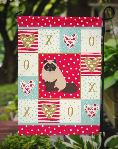Vista 3 de Caroline's Treasures CK5753GF Bandera de jardín persa Hymalayan Cat Love para buzón, bandera decorativa para patio exterior, patio, obras de arte