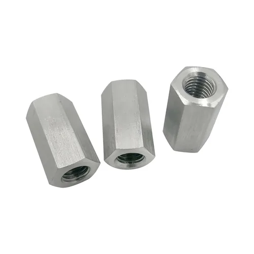 Vista 2 de 1 pieza de rosca izquierda 304 de acero inoxidable Hex Rod acoplamiento tuercas separador largo tuerca hexagonal M6 M8 M10 M12 M14 M16