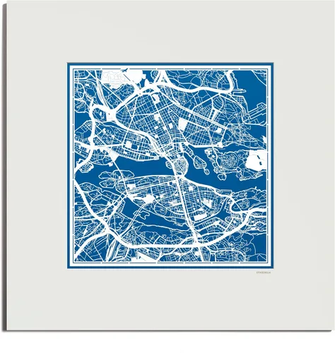 Vista 38 de O3 Design Studio Mapa de corte de papel de París, color negro mate, 20 x 20 pulgadas, arte en papel