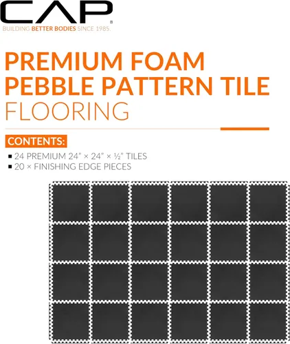 Vista 48 de CAP Puzzle Exercise Mats 1/2” Thick EVA Interlocking Foam Tiles for Home Gym Flooring Multiple Options