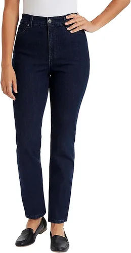 Vista 32 de Gloria Vanderbilt - Pantalones de mezclilla Amanda clásicos de tiro alto y pierna cónica petite para mujer Begonia Bloom