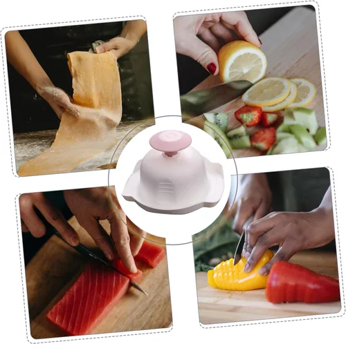 Vista 5 de Cabilock Herramientas de protección de dedos 2 unids protectores de dedos de cocina para cortar el soporte de seguridad alimentaria fácil limpiar
