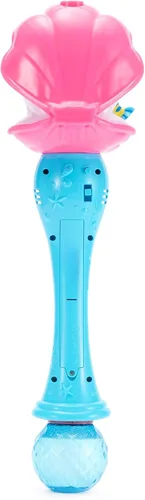 Vista 8 de Disney Store Varita de burbujas con luz y sonido oficial de The Little Mermaid Ariel & Flounder - Juguete LED interactivo, perfecto para niños