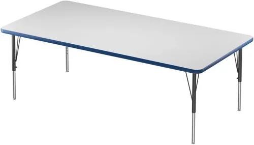 Vista 18 de Correll - Mesa rectangular de 24 x 36 pulgadas, mesa de actividades superior de borrado en seco, altura ajustable (19 a 29), laminado de alta