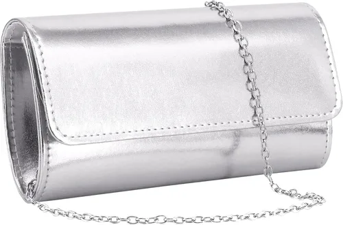 Vista 17 de Naimo - Deslumbrante bolsa pequeña de solapa, con cadena desmontable para eventos nocturnos.