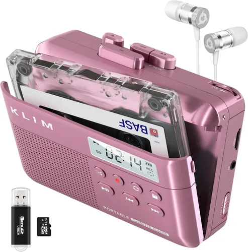 Vista 9 de Reproductor de casete K7, convierte cintas a digitales, micrófono Negro - 32GB