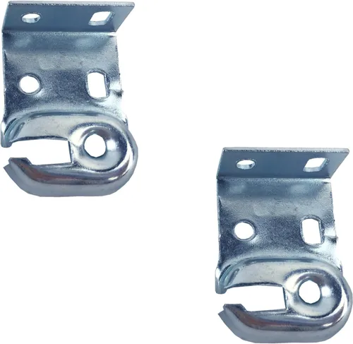 Vista 4 de 2 soportes de montaje para ventana interior y exterior con tornillos, soporte para barra de cortina, zinc