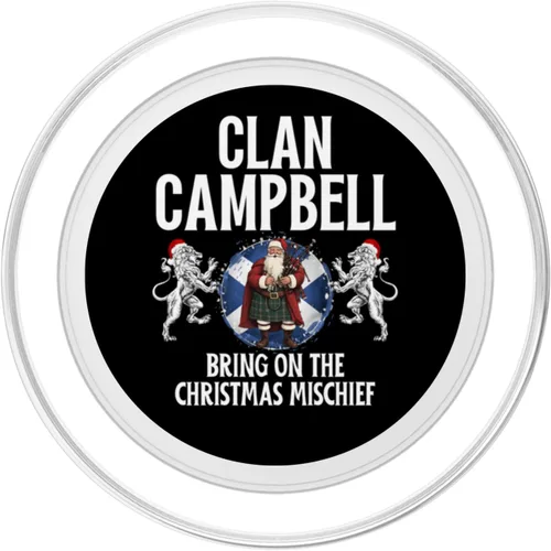 Vista 2 de Campbell Clan Christmas Scottish Family Name Party PopSockets MagSafe PopGrip para iPhone
