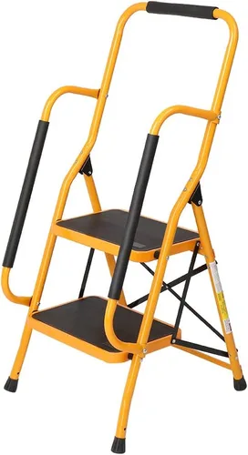 Vista 6 de Escalera plegable de 2/3/4, taburete de escalera con cómodo mango antideslizante, resistente y pedal ancho, taburete portátil de acero de 330