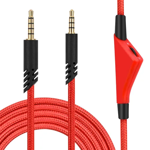 Vista 6 de Sqrmekoko Cable de audio de repuesto de 6.6 ft con función de control de volumen compatible con auriculares para juegos Astro A10 A30 A40 A40TR A50