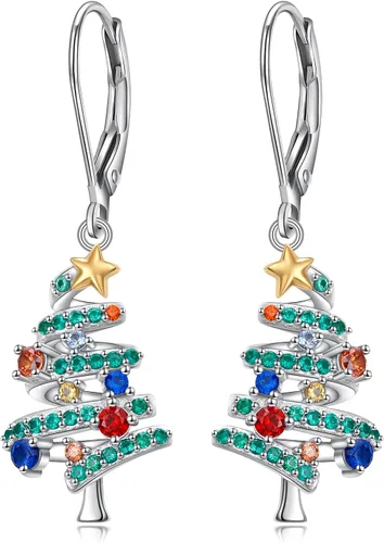 Vista 19 de Aretes colgantes de filigrana de plata de ley 925, margarita, loto, flor de rosa, piedra lunar, lágrima para mujer, nudo celta infinito, margarita
