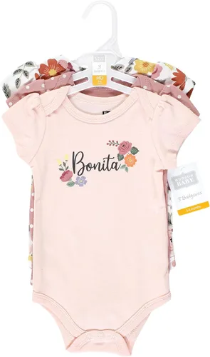 Vista 344 de Hudson Baby baby-girls Cotton Bodysuits 3-pack
