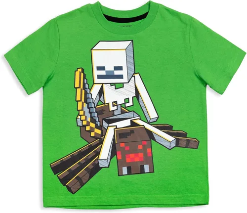 Vista 8 de Minecraft Paquete de 3 camisetas gráficas de manga corta para niños de Mobs