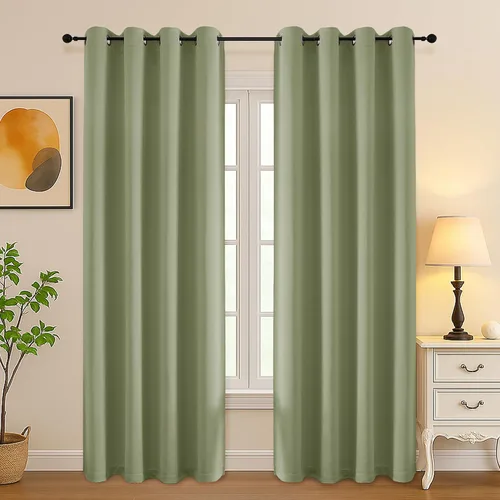 Vista 102 de Simplebrand Juego de 2 paneles de cenefa aguamarina para ventana de cocina de 14 pulgadas de largo, cortinas de oscurecimiento de habitación