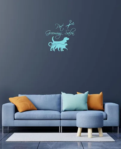 Vista 7 de Wall Decals Dog Cat Accessories Vinyl Decal Pet Grooming Salon Sticker Pet Shop Puppy Pets Animals Home Art Kids Nursery Decor Interior Design KT171