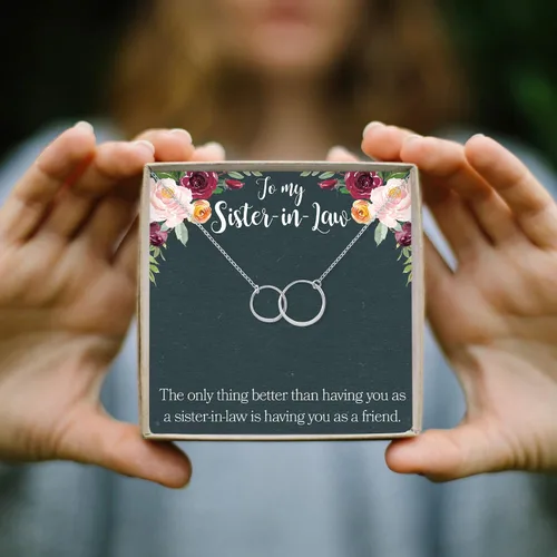 Vista 8 de Dear Ava Necklace Gift For Women and Girls - Adjustable Modern Jewelry Pendant Love Gifting Idea for Her with Heartfelt Card - Long Distance Gifts