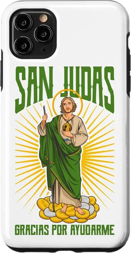 Vista 13 de San Judas Tadeo Gracias por ayudarme - Carcasa para iPhone 17
