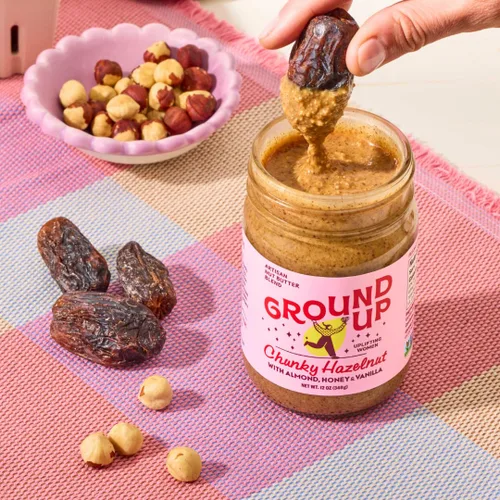 Vista 5 de GROUND UP PDX Mantequilla de nuez Almendra Oregon Avellana, 12 OZ