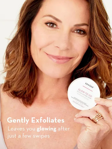 Vista 6 de Sonage Bare Essentials - Limpiador hidratante, almohadillas de ácido glicólico Glow To Go y aceite facial nutritivo Vitality Rutina perfecta