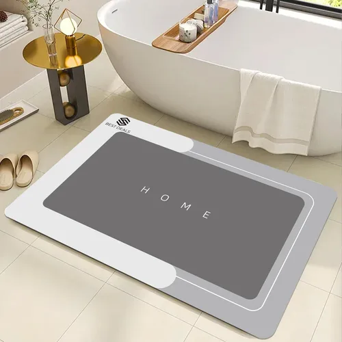 Vista 7 de Tapete de baño modernizado, súper absorbente, antideslizante, lavable, tapete de baño de goma, tapete mágico para bañera y suelo