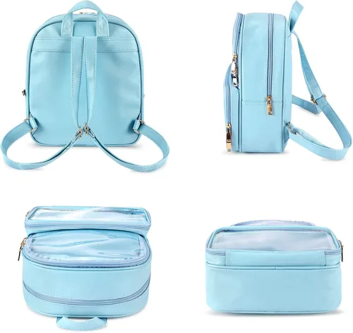 Vista 15 de STEAMEDBUN Ita Bag - Mochila de piel sintética con doble ventana, diseño de caramelo, con inserción