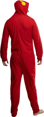 Vista 3 de DC Comics - Disfraz de superhéroe con capucha para hombre, pijama sin pies