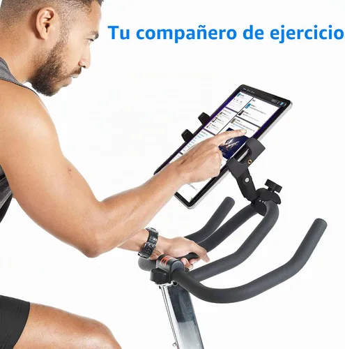 Vista 8 de Soporte con Abrazadera para Tableta iPad en Manillar de Cinta de Correr y Bicicleta para Bicicleta Estática, Elíptica, Bicicleta Spinning Peloton