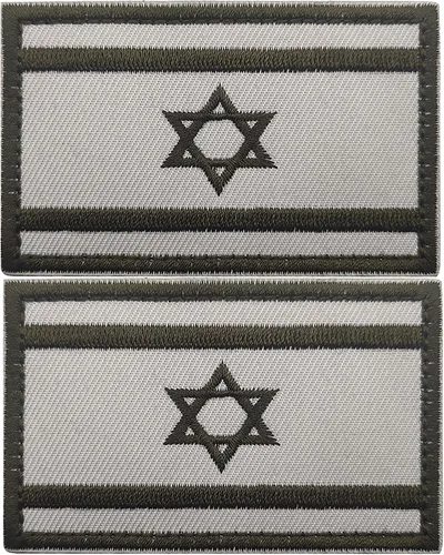 Vista 11 de Parches bordados de la bandera de Estados Unidos e Israel – Israel Jewish Star of David Flags Tactical Militar Moral Emblema Brazalete Insignias