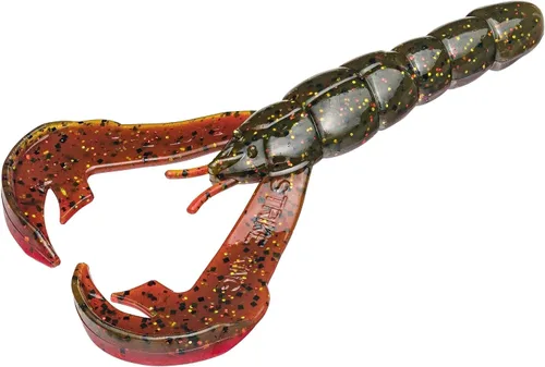 Vista 9 de Strike King Rattlin' Rage Craw Soft Bait Fishing Lure, 4", Glass Rattle Chamber