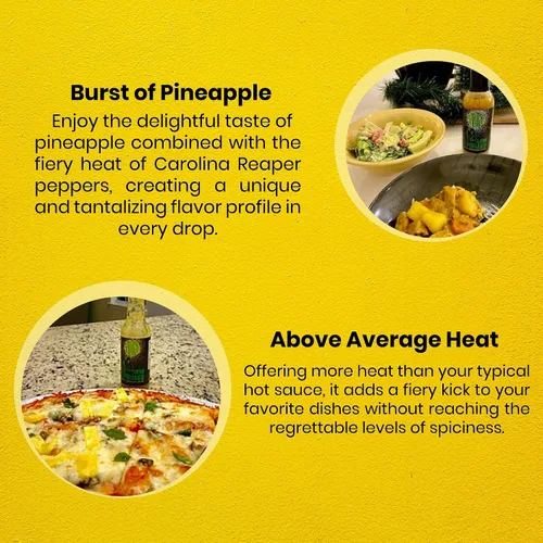 Vista 6 de Lu'au Pohaku - Salsa picante de piña – 1er lugar 2025 Premios Scovie – Carolina Reaper Heat con sabor tropical – Lote pequeño, 5 onzas por