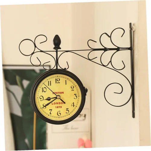 Vista 5 de Cabilock Reloj de pared decorativo grande de péndulo rústico para sala de estar, decoración del hogar, oficina, dormitorio