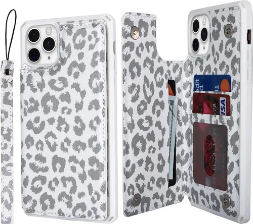 Vista 12 de Cavor Funda para iPhone 11 Pro Max con tarjetero y tarjetero, funda tipo cartera con tarjetero para tarjetas de crédito para iPhone11ProMax, funda