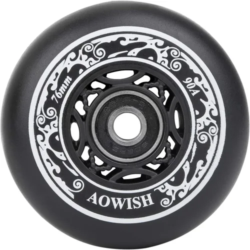 Vista 3 de Ruedas Ripsurf 90a de 2.992 in con rodamientos ABEC-9 para RipStik DLX Caster Board, Deluxe Junior Skateboard, patineta giratoria de 2 ruedas Negro