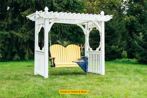 Vista 5 de LuxCraft Columpio Adirondack de 4' - Disponible en 22 colores Caoba antigua