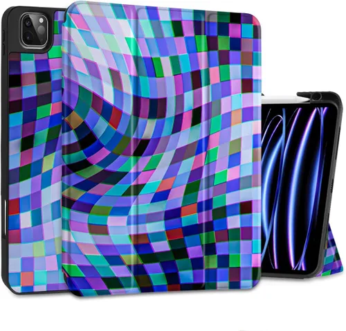 Vista 14 de MEEgoodo para iPad Pro M2 12.9 Funda 6ª/5ª/4ª/3ª Generación 2022 2021 2020 2018 con Soporte para Lápiz, Funda para Tablet con Parte Trasera de TPU