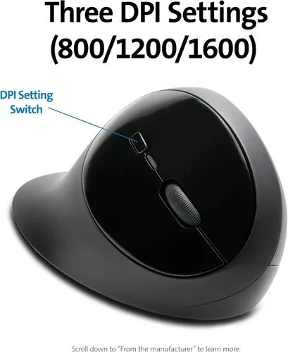 Vista 6 de Kensington Ratón inalámbrico ergonómico Pro Fit - Negro (K75404WW)