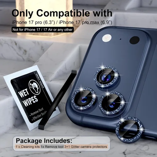 Vista 37 de Choiche Compatible para iPhone 16 Pro/iPhone 16 Pro Max Protector de Lente de Cámara, Vidrio Templado 9H Protector de Pantalla de Cubierta de Cámara