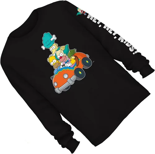 Vista 3 de The Simpsons Camisa clásica de Bart Simpson Homer, Bart, Lisa Tee Camiseta de manga larga para hombre