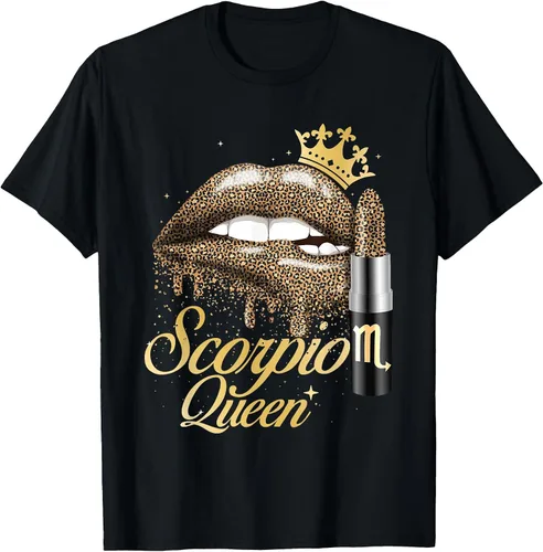Vista 11 de Scorpio Queen - Zodiac Sign Horoscope Birthday T-Shirt Negro