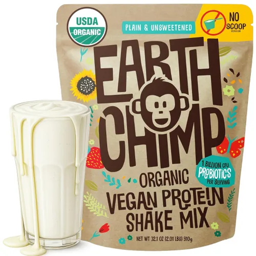 Vista 14 de EarthChimp Proteína Vegana Orgánica en Polvo - con Probióticos - Sin OMG, Sin Lácteos, Sin Suero, Proteína en Polvo a Base de Plantas para Mujeres