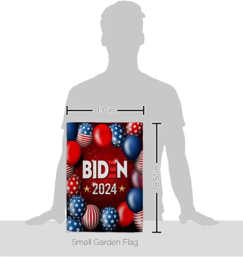 Vista 2 de Bandera de Biden Harris conjunta Jardín Patriótico Votar Presidente Demócrata Republicano Tea Party Estados Unidos Americana Elección Casa Banner
