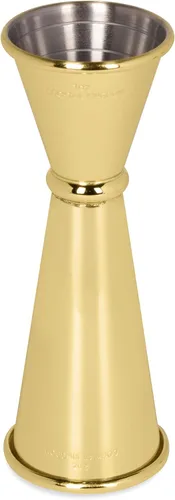 Vista 4 de Cocktail Kingdom® Jigger de estilo japonés de 1 onza/2 oz chapado en cobre