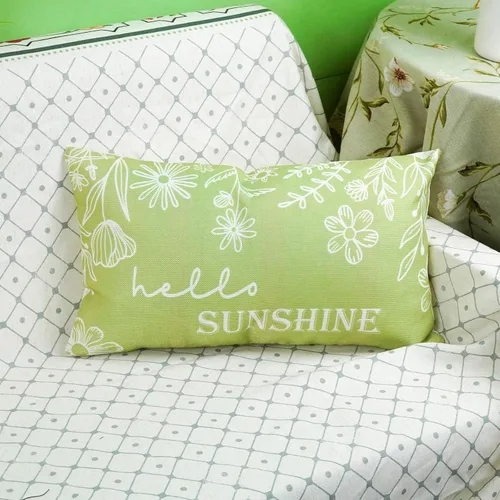 Vista 5 de ONWAY Juego de 2 fundas de almohada de primavera de 12 x 20 pulgadas, decoración floral de Hello Spring, para exteriores, patio, funda de cojín