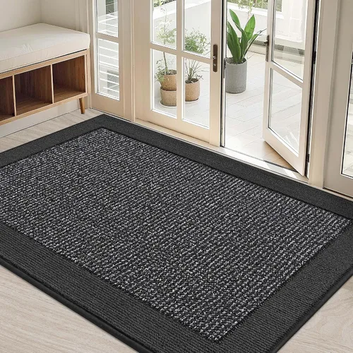 Vista 42 de BEQHAUSE Tapete para puerta interior de 20 x 32 pulgadas, tapete antideslizante para entrada, lavable, resistente a la suciedad, tapete