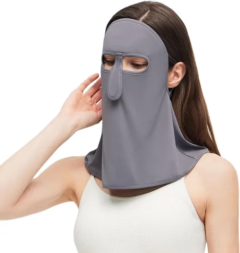 Vista 9 de SLF6M103T - Máscara de protección solar para el cuello, polaina para el cuello, bufanda, pasamontañas, pañuelos de tela con bucles para las orejas