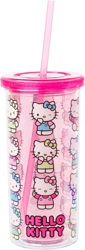 Vista 13 de Silver Buffalo Sanrio Hello Kitty, vaso de acero inoxidable con forma de lata, 11.8 onzas