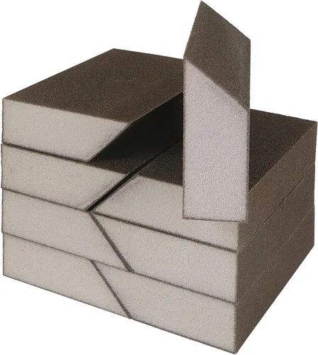 Vista 8 de Bloques de lijado en ángulo de grano 60, bloque de arena de esponja gruesa, lavable y reutilizable, bloque de papel de lija húmedo y seco