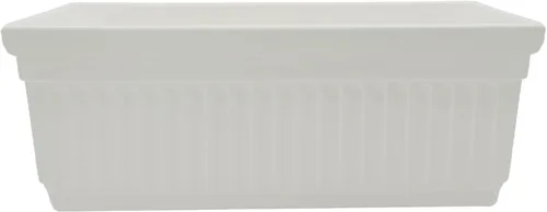 Vista 24 de The HC Companies Macetero veneciano de 18 pulgadas con tapón de drenaje, macetas de plástico ligero resistente a los rayos UV para interiores y Negro