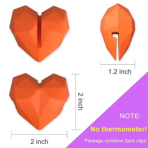 Vista 2 de 2 clips de silicona antiarañazos, clips para termómetro para hacer dulces, soporte manos libres para medir la temperatura del aceite, leche